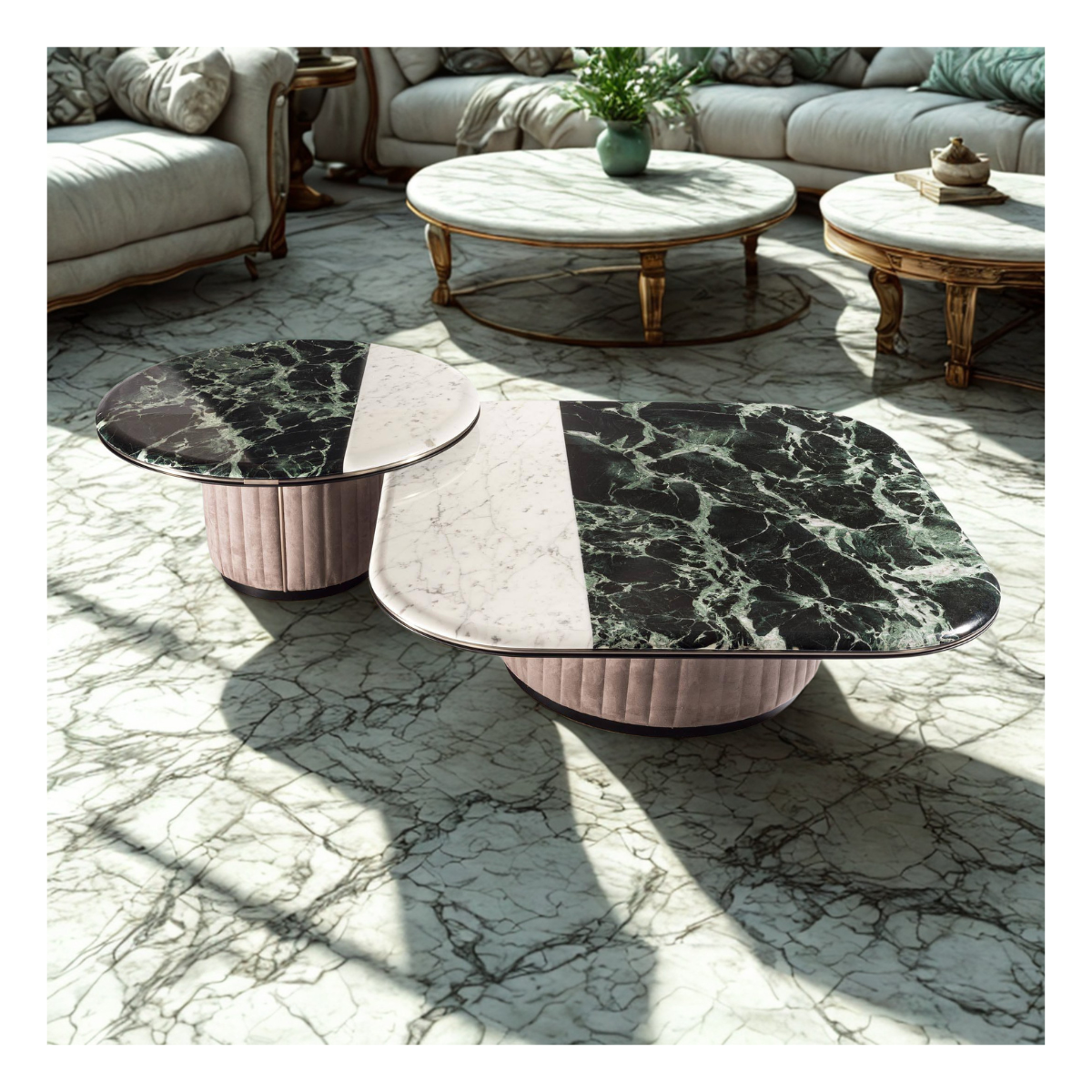 Duality Velvet Bloom Coffee Table